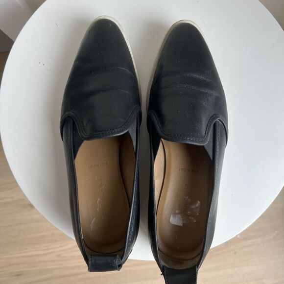 Everlane The Street Shoe Black Leather  Printed Slip On Sneaker Women’s 8 - Picture 9 of 9